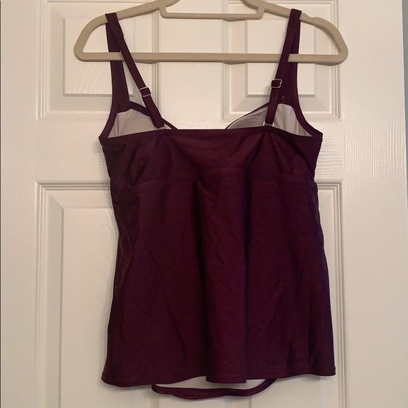 Merona dark plum rouched tankini - Picture 3 of 5